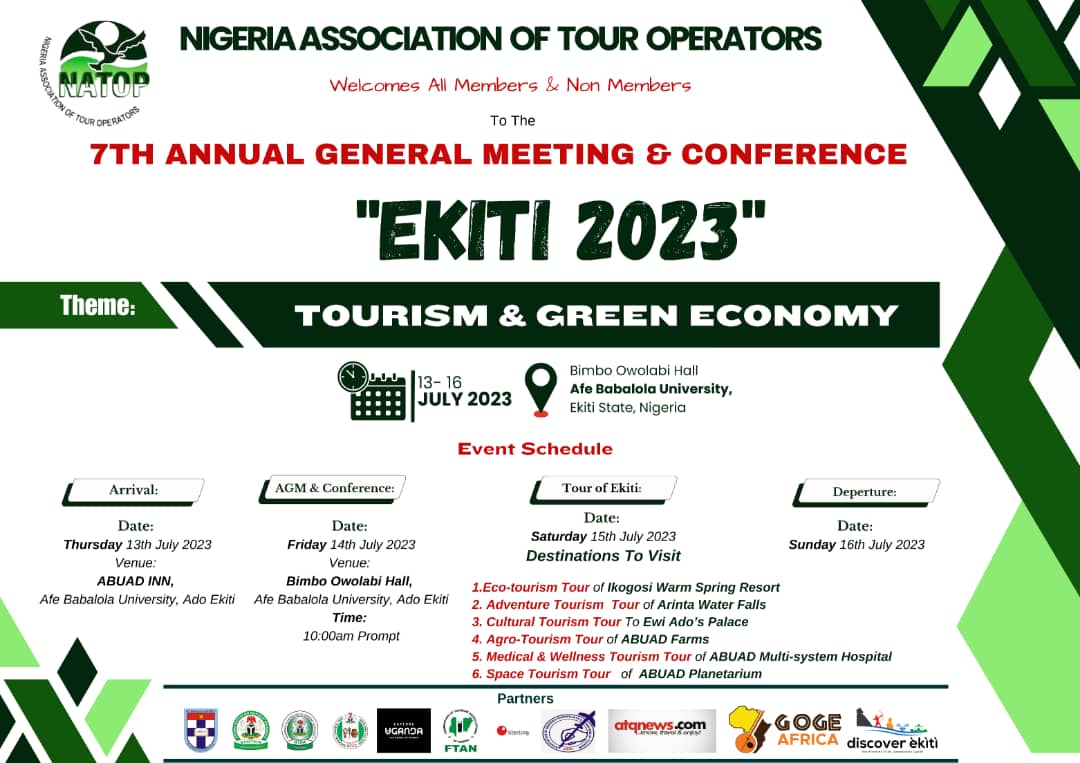NATOP AGM Ekiti 2023: Tourism and Green Economy